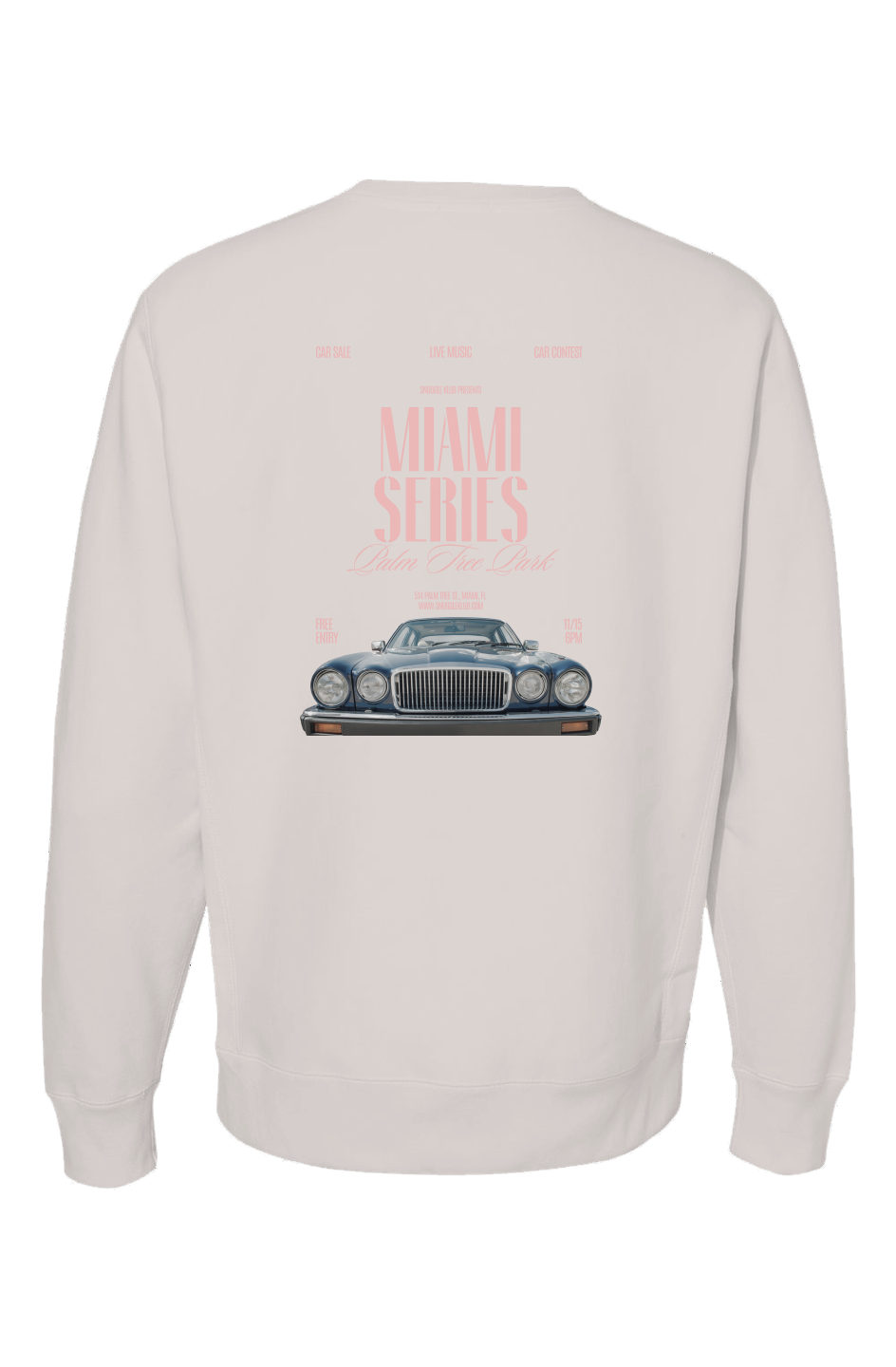 "Miami Cruise Comfort" Heavyweight Cross Grain Crewneck - Bone