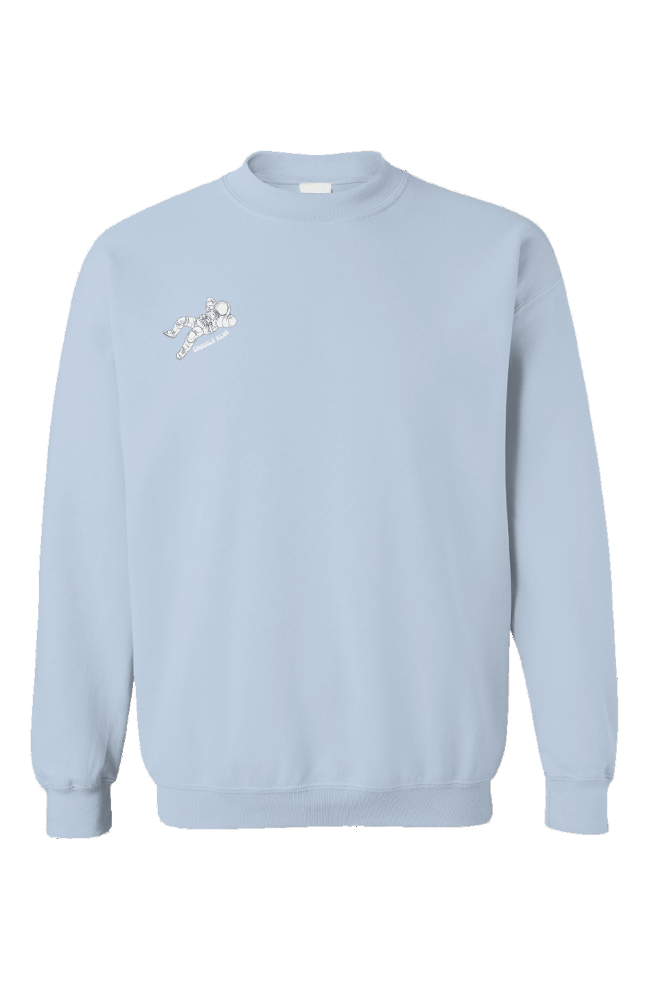 "Sweat. Smile. Repeat." Light Blue Crewneck