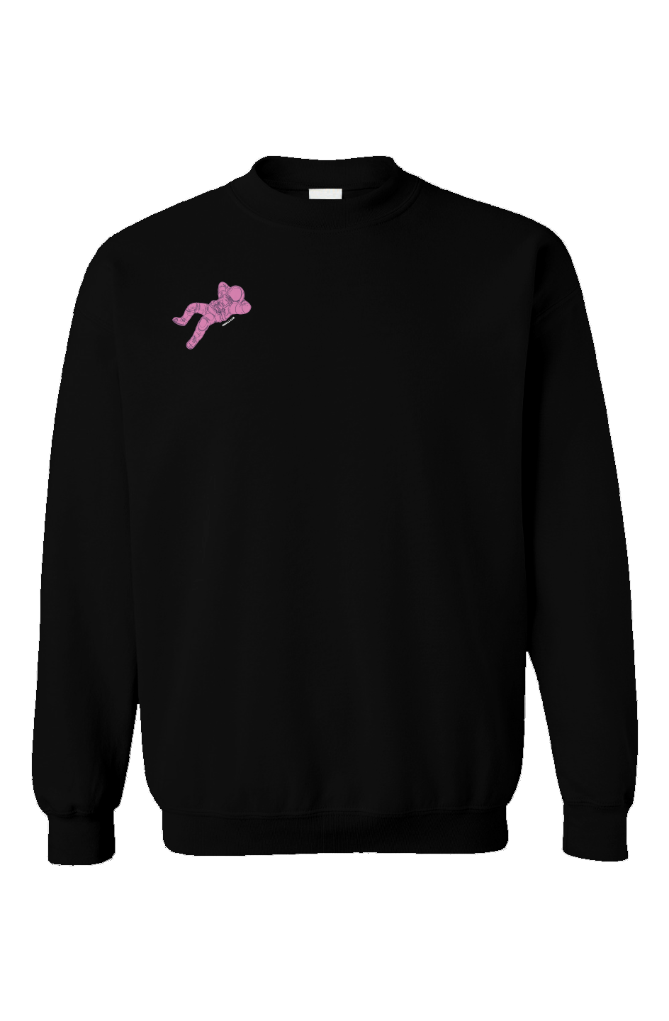 "Floral Muse" Black Embroidered Crewneck
