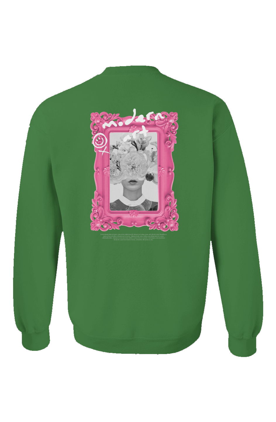 "Floral Muse" Irish Green Embroidered Crewneck
