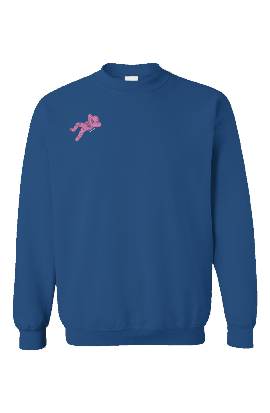 "Floral Muse" Royal Blue Embroidered Crewneck