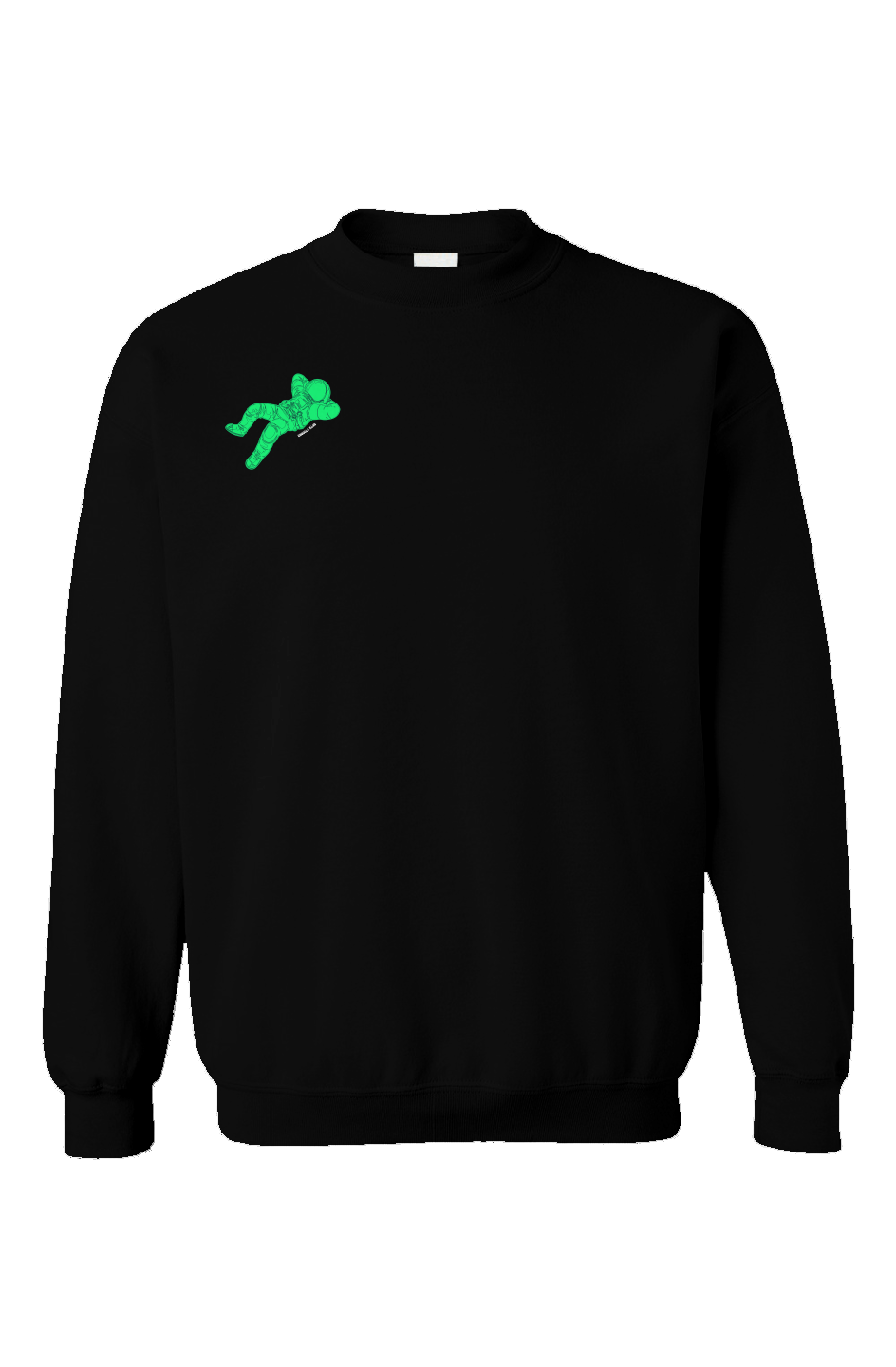 "Virtual Renaissance" Black Embroidered Crewneck