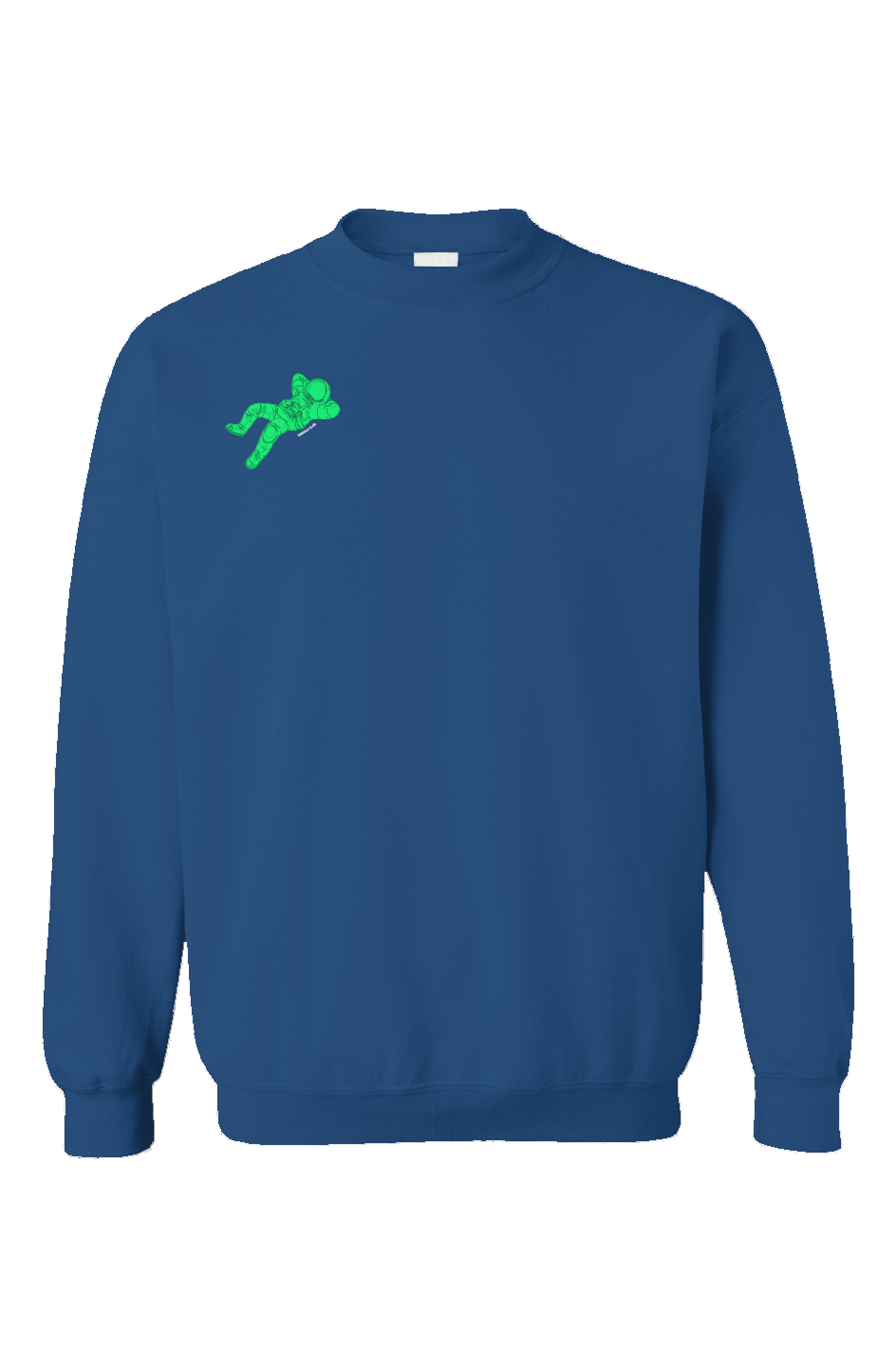 "Virtual Renaissance" Royal Blue Embroidered Crewneck