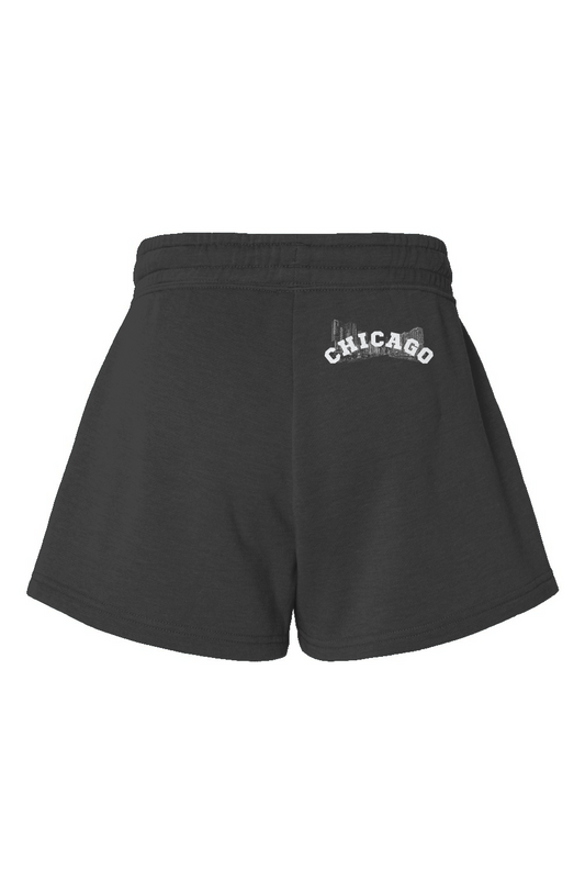 "Chicago" Womens Cali Wave Wash Short - Black