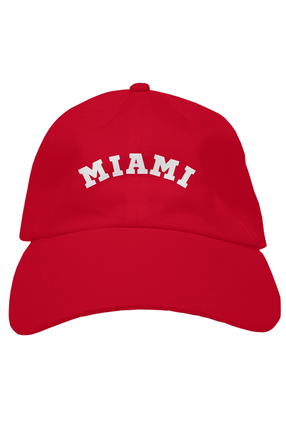 "Miami" Premium Dad Hat Embroidered - Red