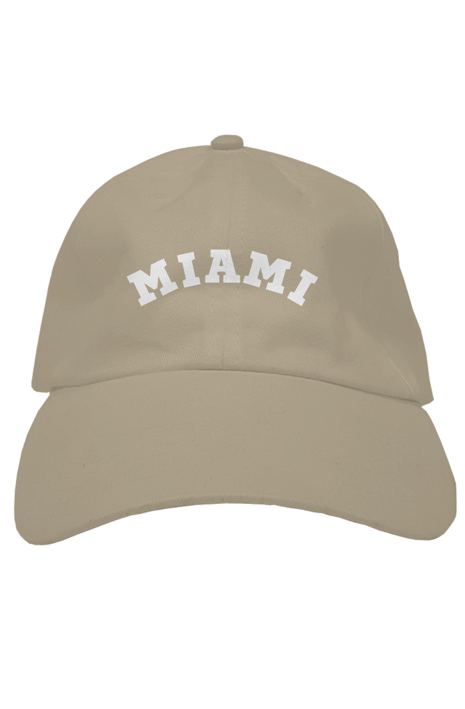"Miami" Premium Dad Hat Embroidered - Stone