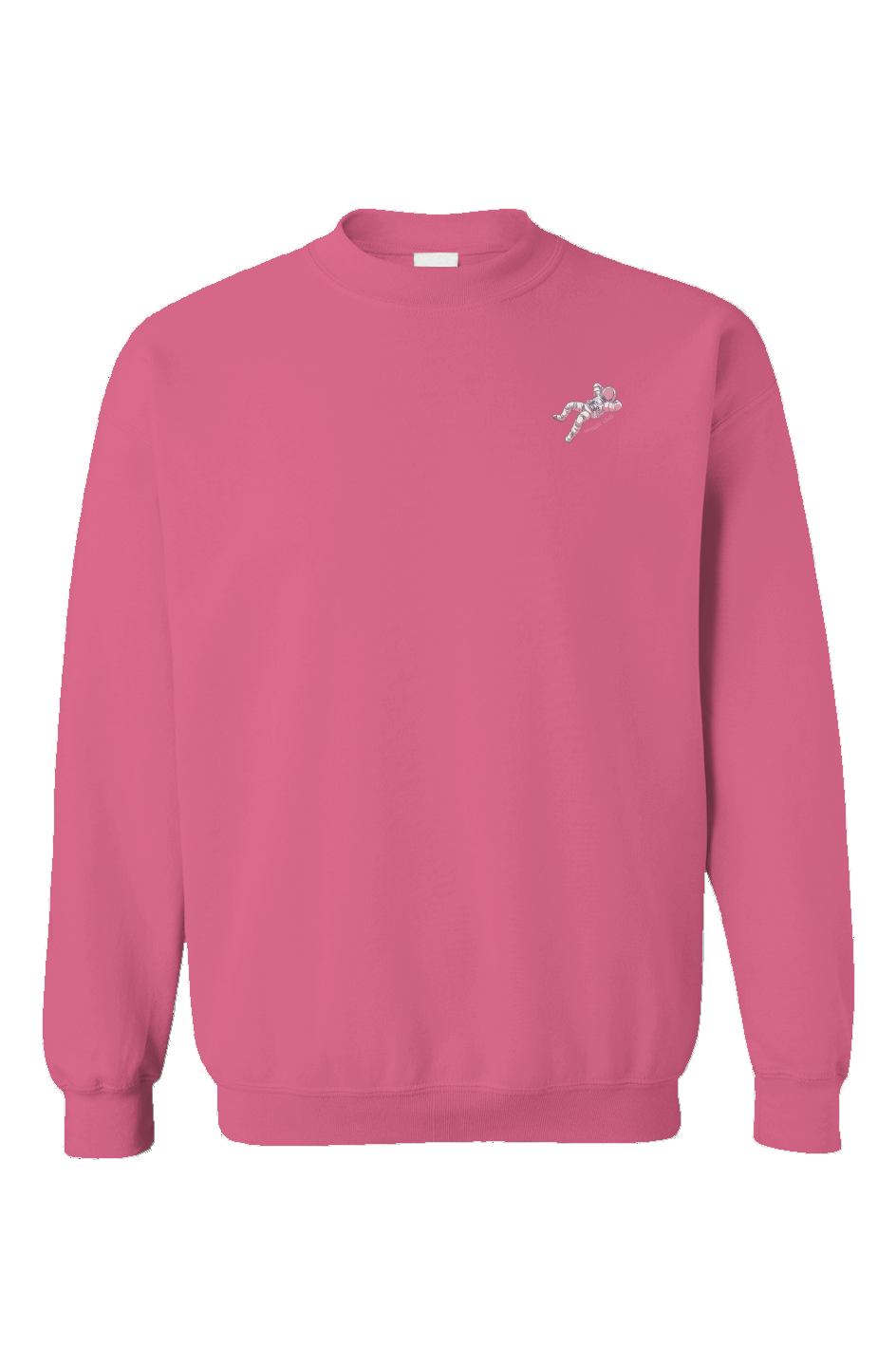 "Galactic Pink Explorer" Crewneck - Heliconia
