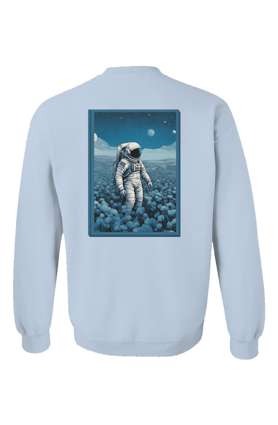 "Blue Galactic Explorer" Crewneck - Light Blue