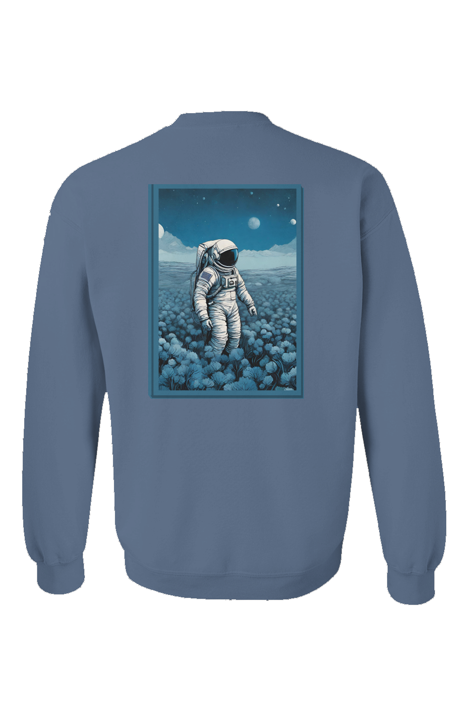 "Blue Galactic Explorer" Crewneck - Indigo Blue