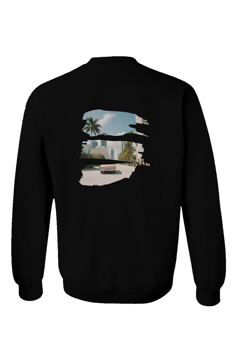"Retro Miami" Unisex Crewneck - Black