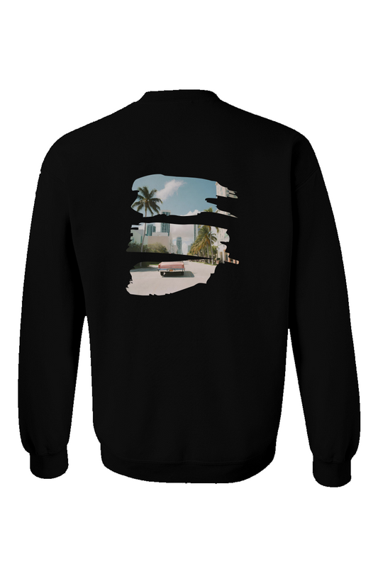 "Retro Miami" Unisex Crewneck - Black