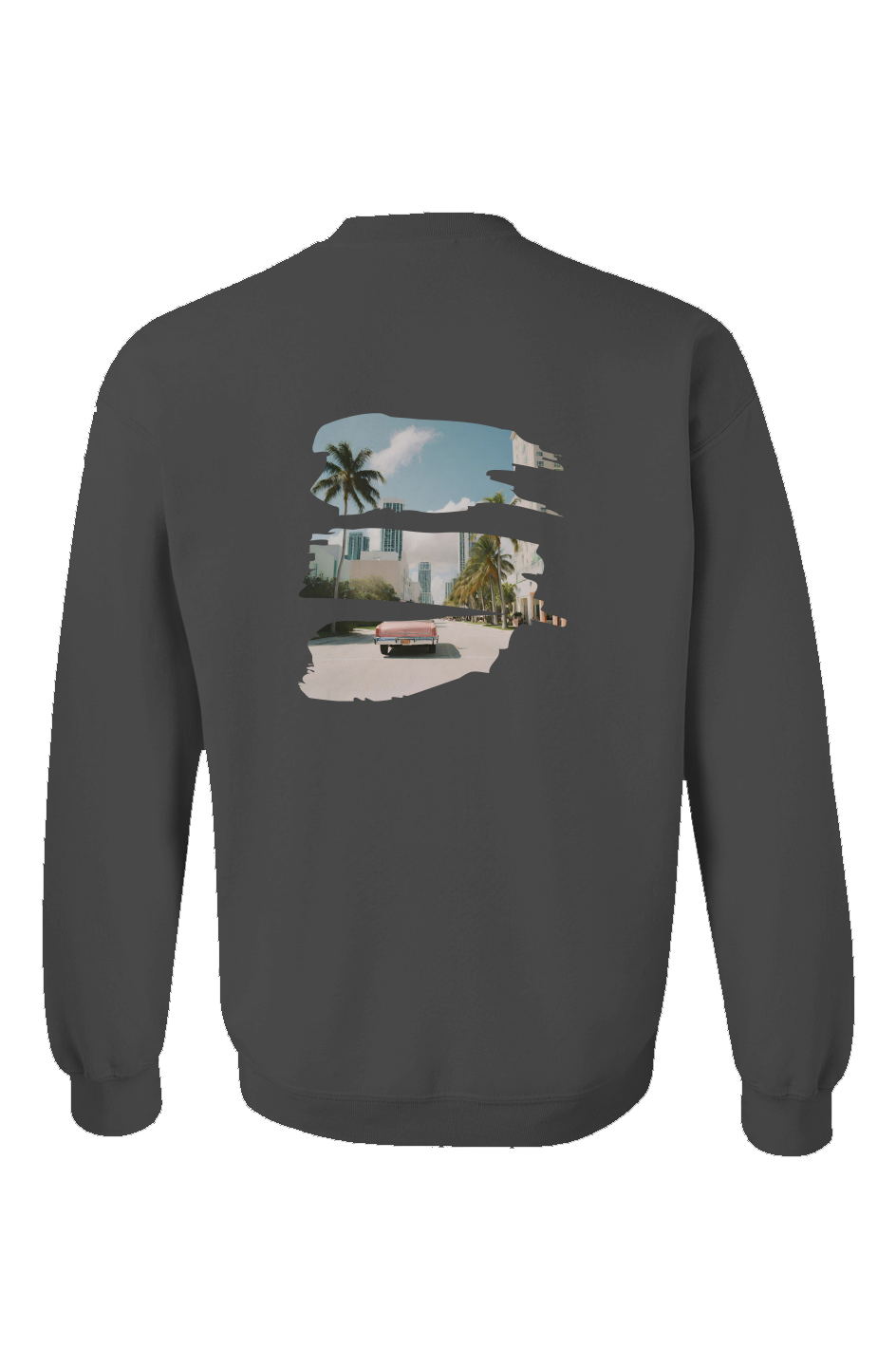"Retro Miami" Unisex Crewneck - Charcoal
