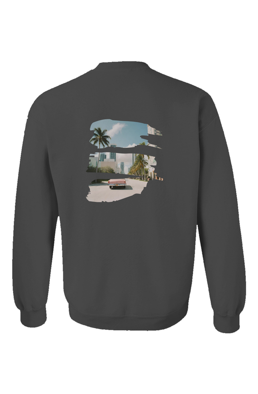 "Retro Miami" Unisex Crewneck - Charcoal