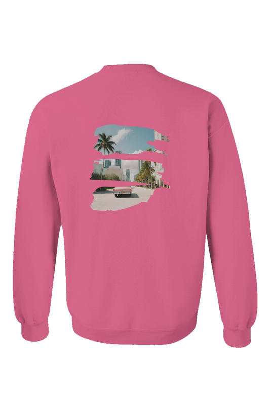 "Retro Miami" Unisex Crewneck - Heliconia
