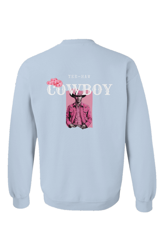 "Yee-Haw Cowboy" Unisex Hoodie - Light Blue