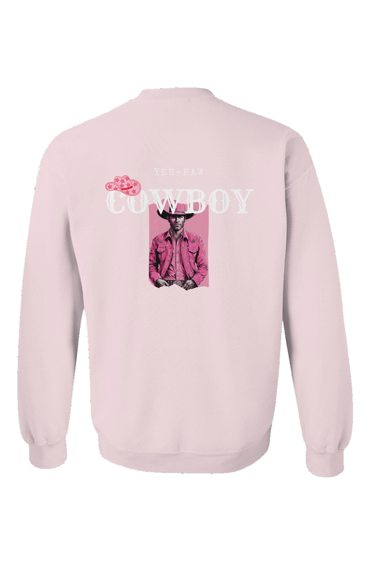"Yee-Haw Cowboy" Unisex Hoodie - Light Pink