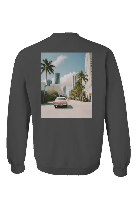 "Ocean Breeze Miami" Unisex Crewneck - Charcoal