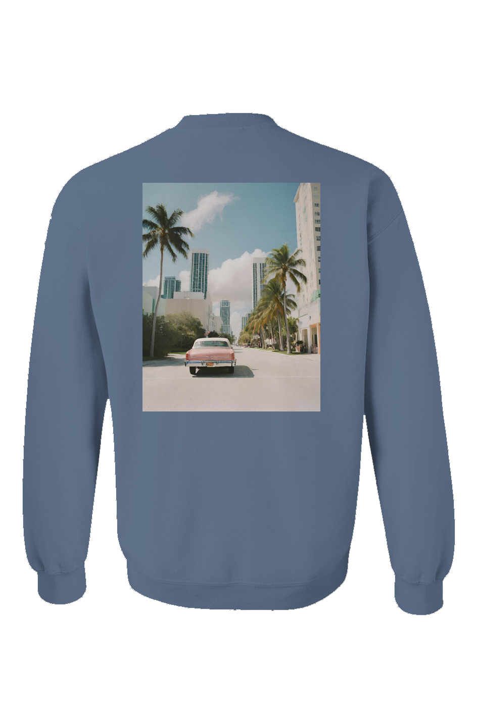 "Ocean Breeze Miami" Unisex Crewneck - Indigo Blue