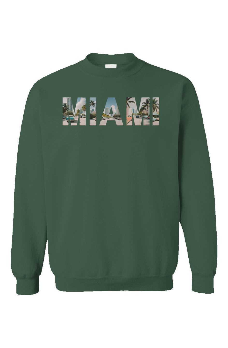 "Miami Vice Vibes" Unisex Crewneck - Forest