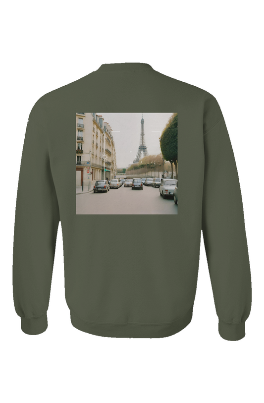 "Parisian Elegance" Unisex Crewneck - Military Green