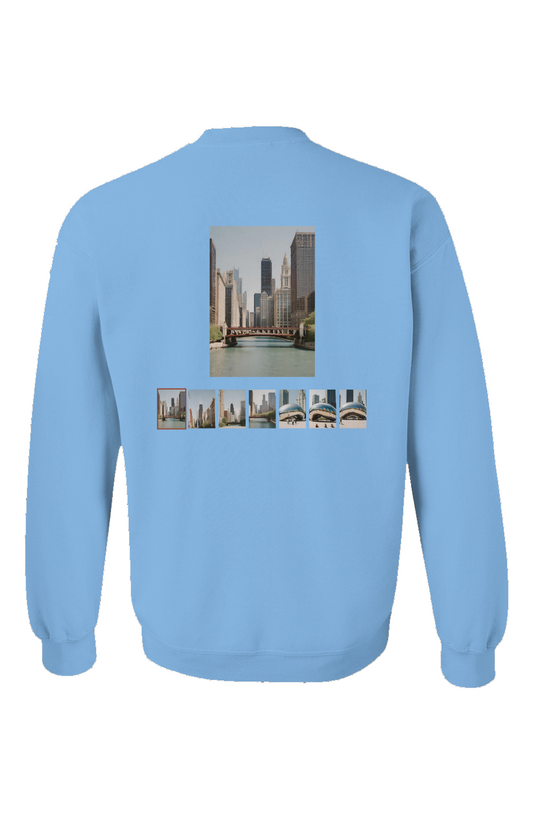 "Windy City Dreams" Crewneck - Carolina Blue