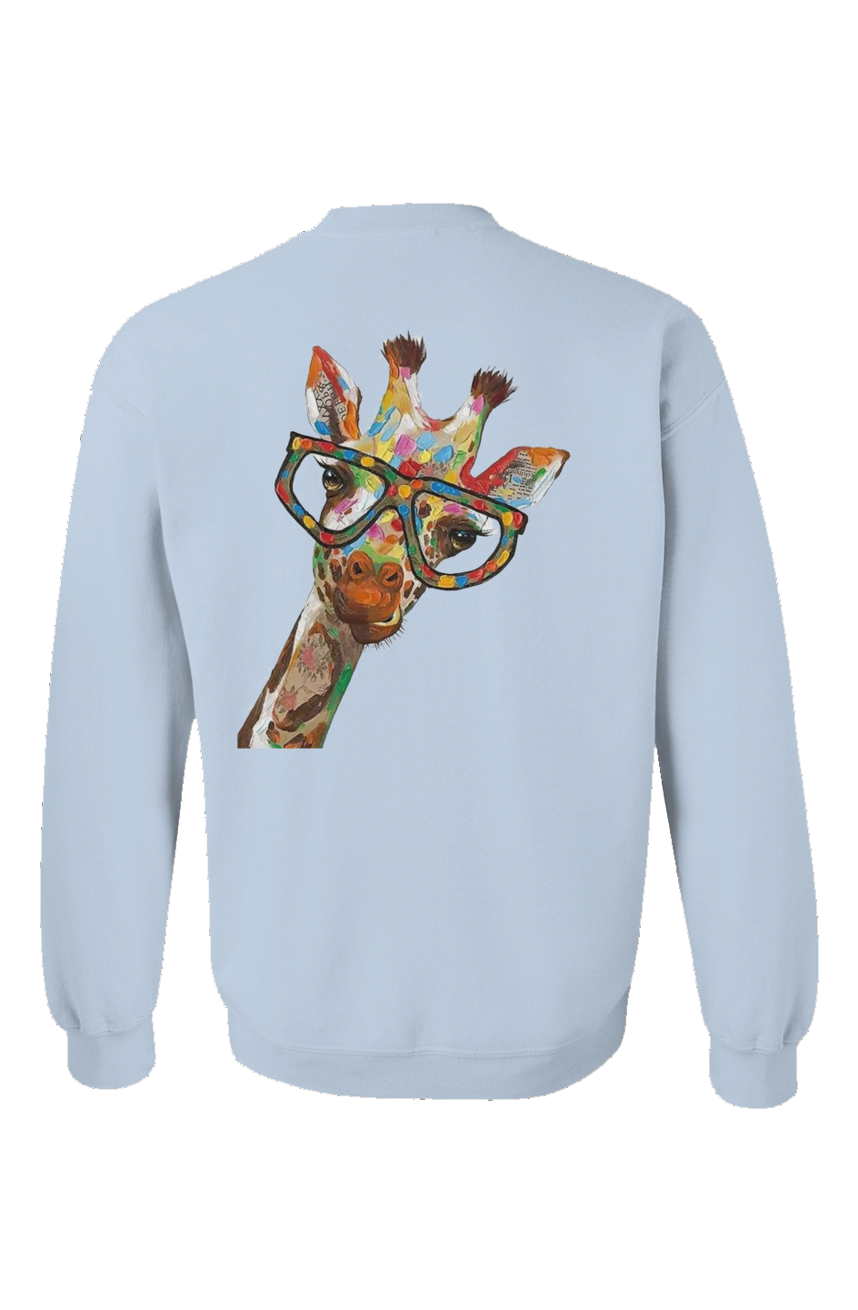 "Giraffe Chic" Unisex Crewneck - Light Blue