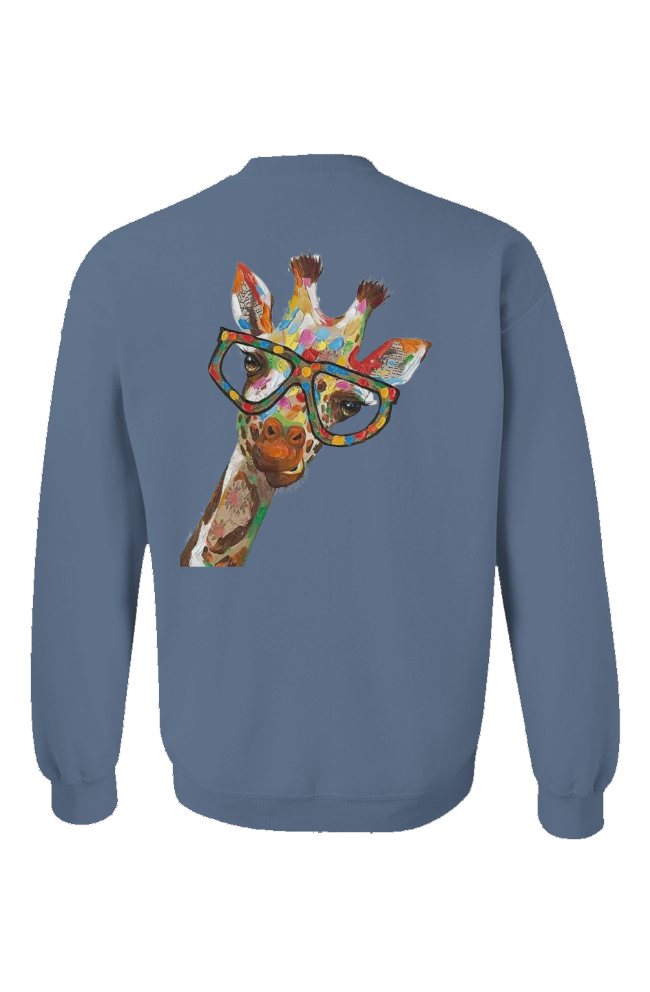 "Giraffe Chic" Unisex Crewneck - Indigo Blue